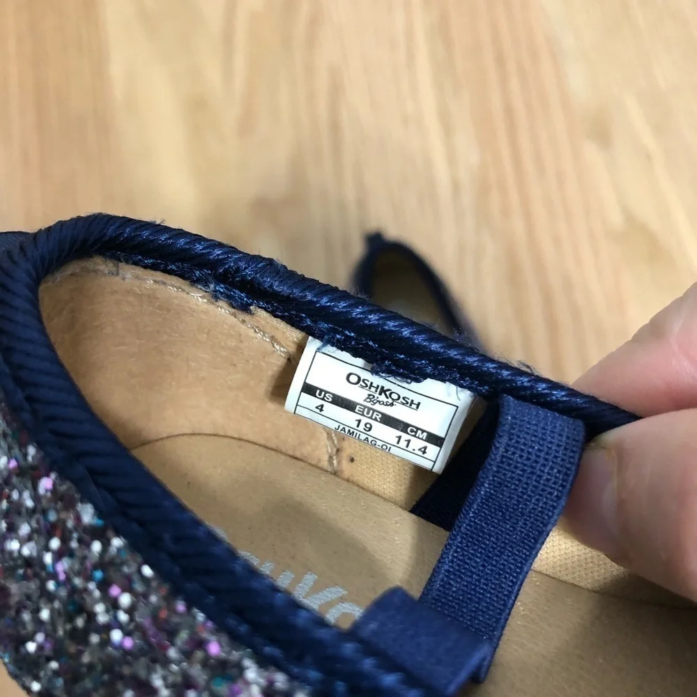 Osh Kosh B’gosh Glitter Flats Girls Baby Kids 4